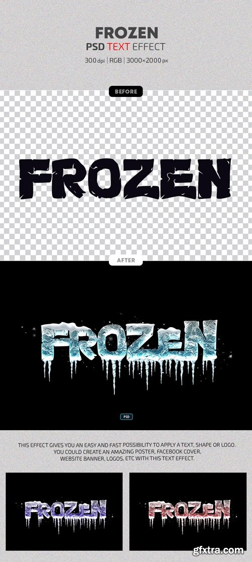 Frozen PSD Text Effects Frozen PSD Text Effects