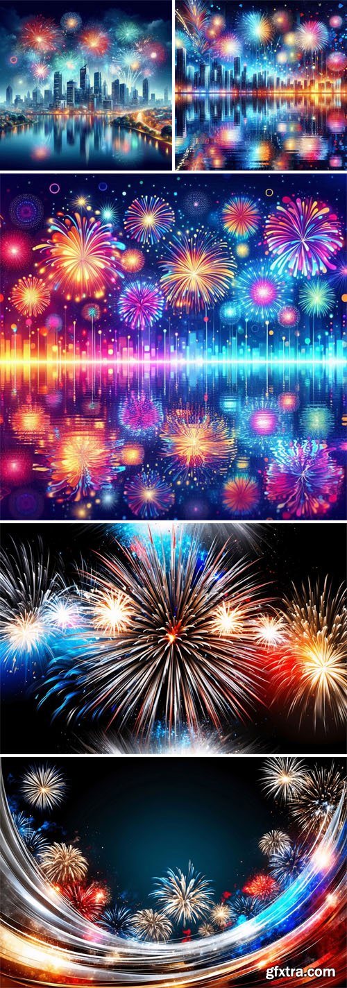 Colorful New Year Firework Celebration Wallpapers