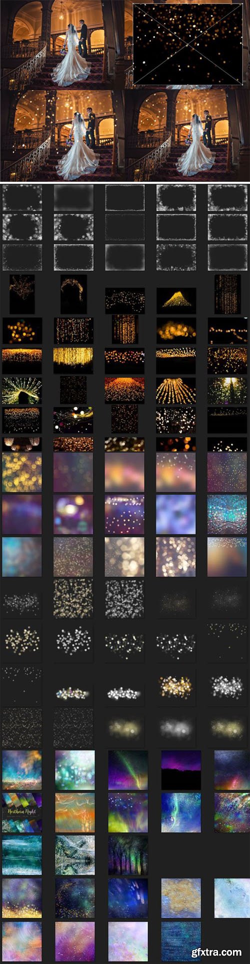 150+ Winter & New Year Overlays Bundle for Photoshop