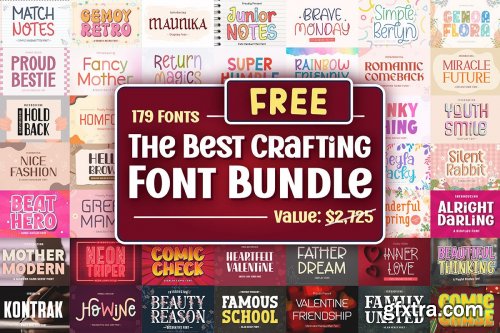 The Best Crafting 179 Fonts Bundle