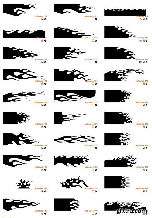 EZ Flames 3xCD, 740 Vector Flames