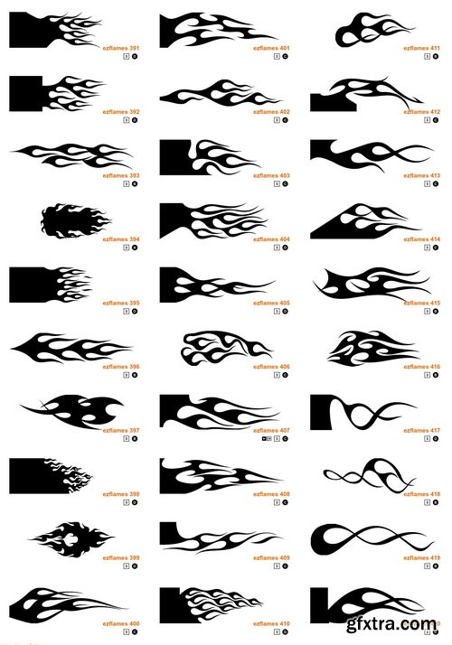 EZ Flames 3xCD, 740 Vector Flames