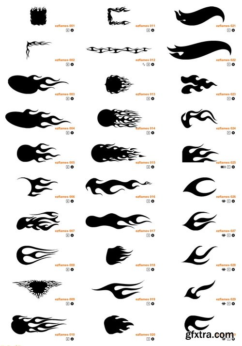 EZ Flames 3xCD, 740 Vector Flames