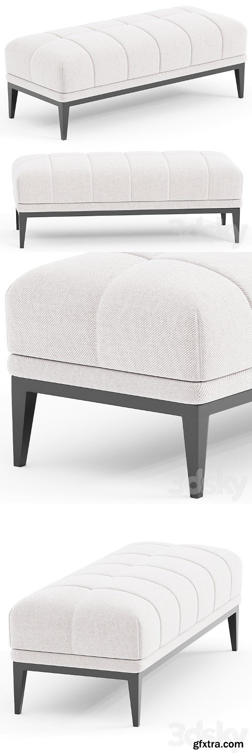 Eichholtz Aurelio White Tufted Upholstered Bench
