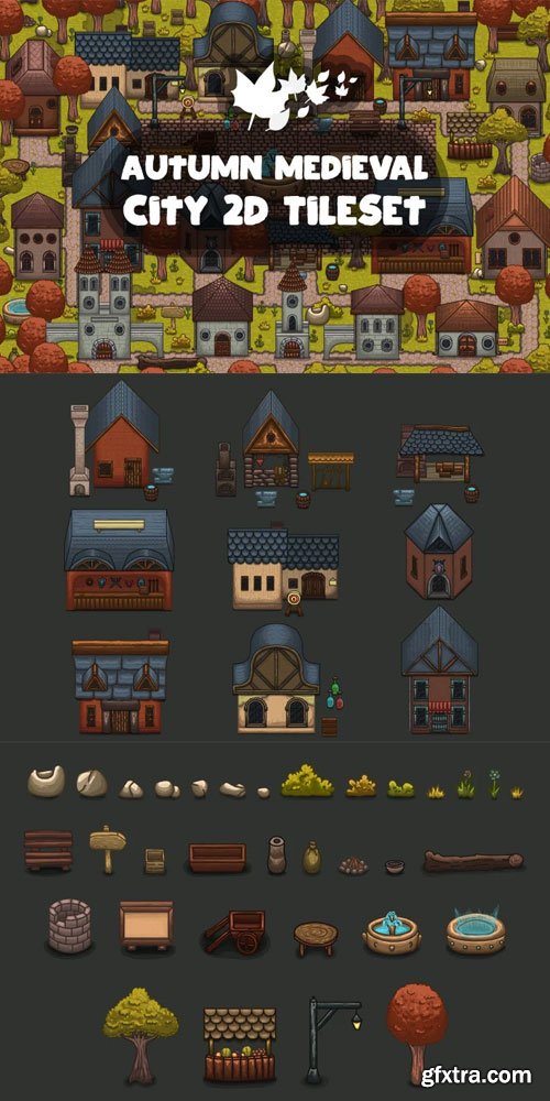 Craftpix - Autumn Medieval City 2D Tileset Craftpix - Autumn Medieval City 2D Tileset