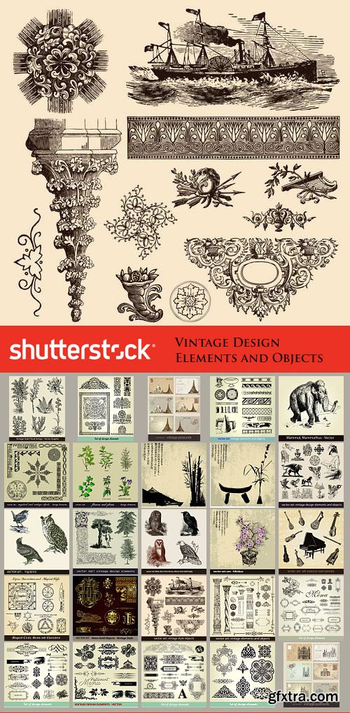 Vintage Design Elements and Objects 26xEPS