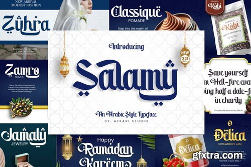 CreativeMarket - Arabic Style Font Bundle - 278545883
