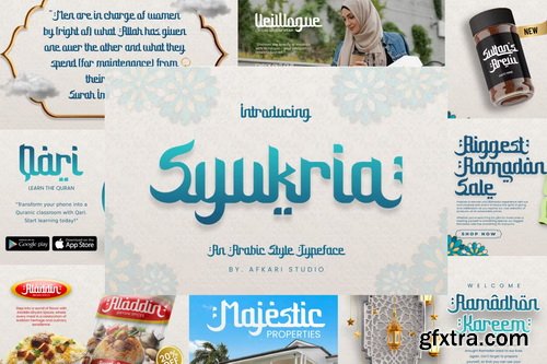 CreativeMarket - Arabic Style Font Bundle - 278545883
