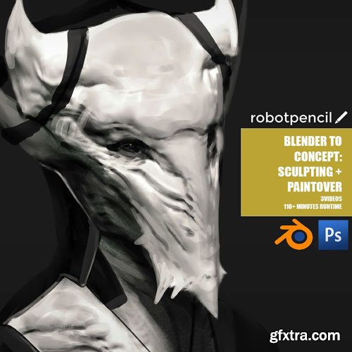 Anthony Jones Blender for Concept : Sculpting + Paintover