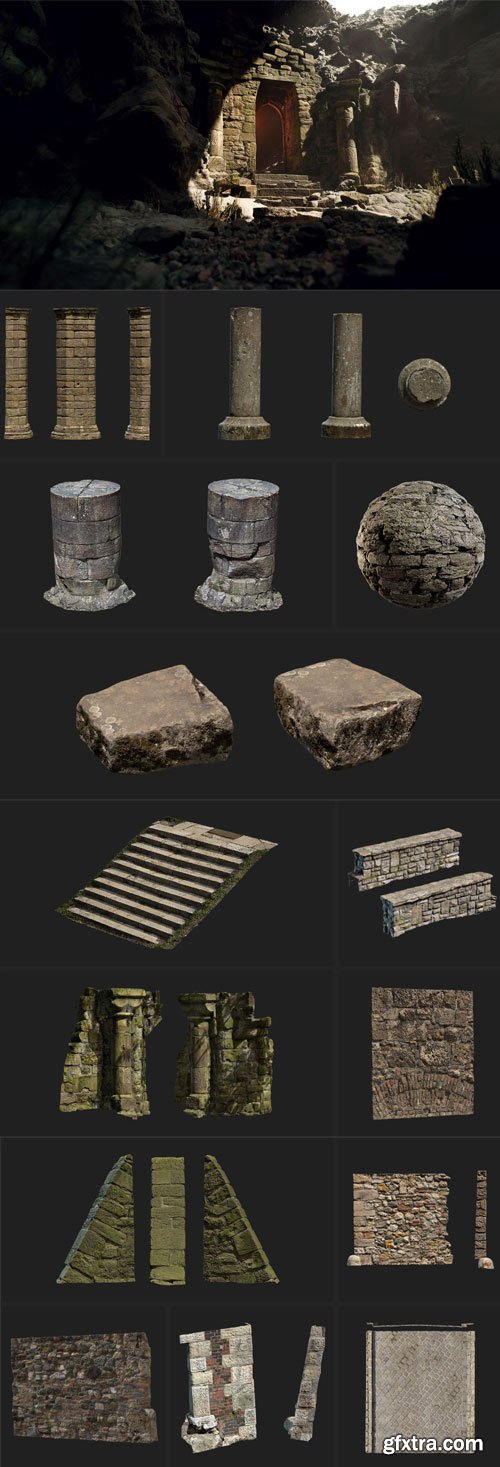 Quixel MegaScans - Castle Ruins Collections
