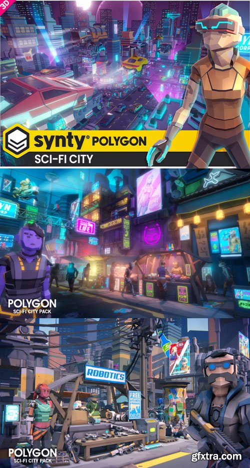 Asset Store &ndash; POLYGON Sci-Fi City - Low Poly 3D Art by Synty - v1.08