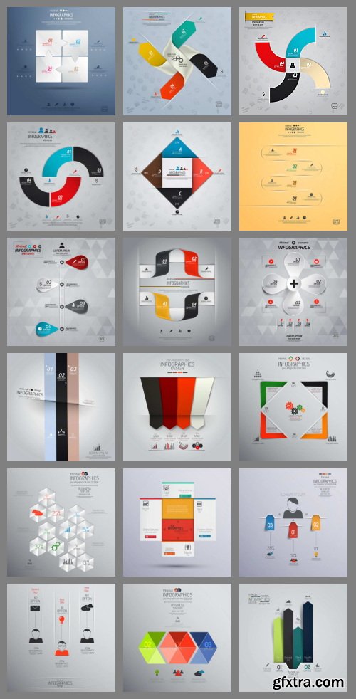 Infographics Collection 62, 25xEPS