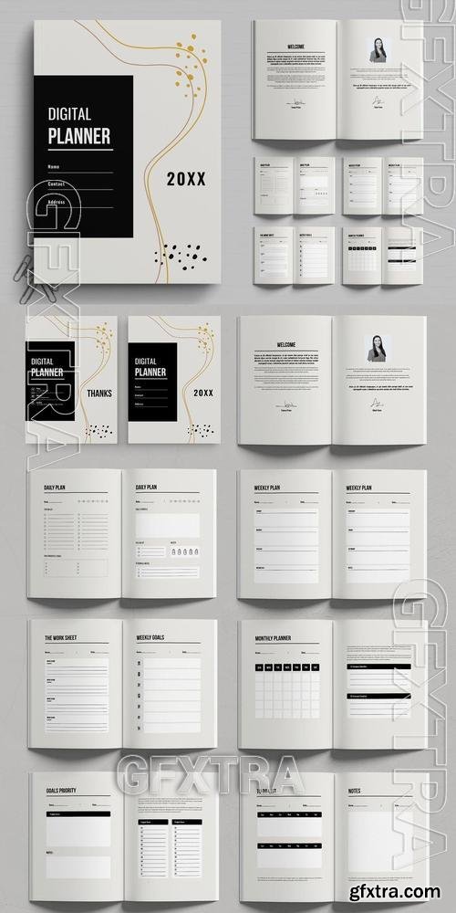Minimalist Digital Planner Design Template RCKWPSX Minimalist Digital Planner Design Template RCKWPSX