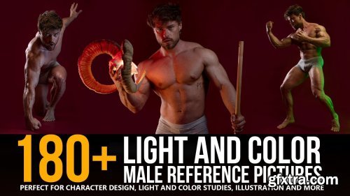 Artstation – Grafit Studio – 180+ Light and Color Male Reference Pictures