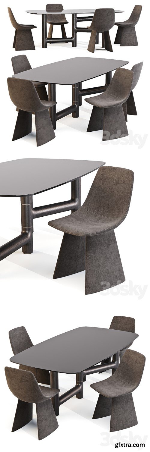 Dining Set 02: Bonaldo (Pivot Table and Agea Chairs)