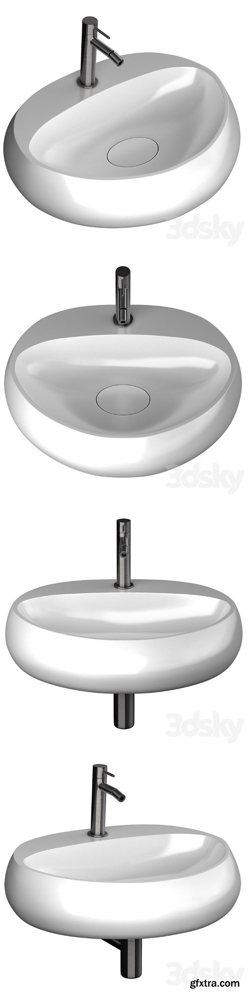 washbasin Rak Cloud & mixer Rexa design