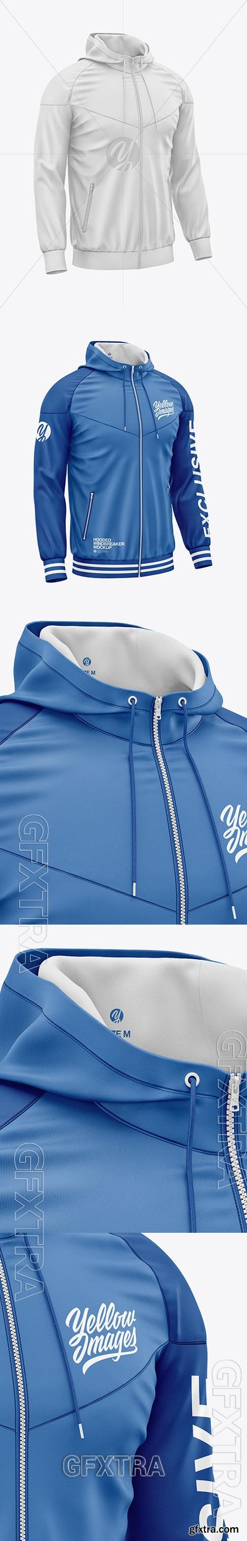 Hooded Windbreaker Mockup 93221