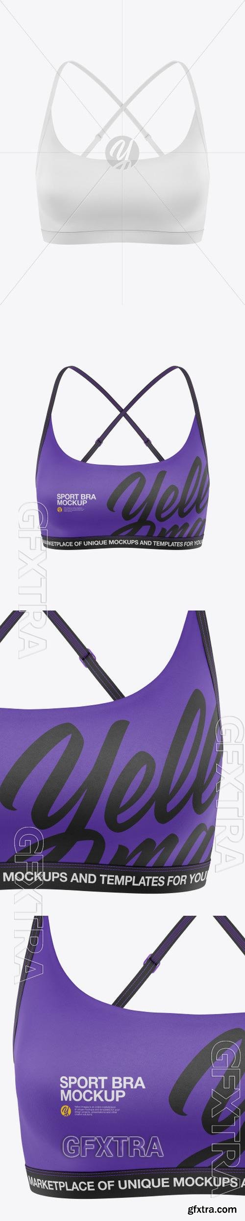 Womens Sports Bra Mockup - Front View 95647