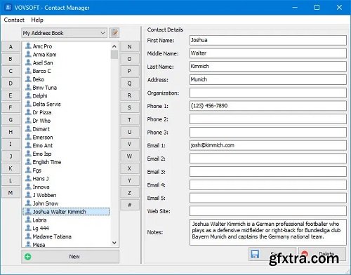 VovSoft Contact Manager 1.8