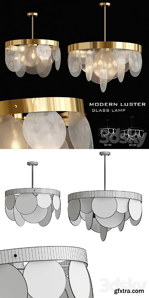 Modern glass frozen chandelier