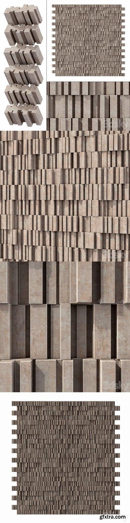 Stone block line brick n1 / Linear block bricks