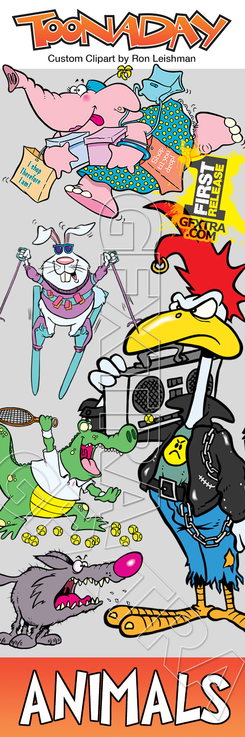 TOONADAY - Animals 50xEPS by Ron Leishman TOONADAY - Animals 50xEPS by Ron Leishman