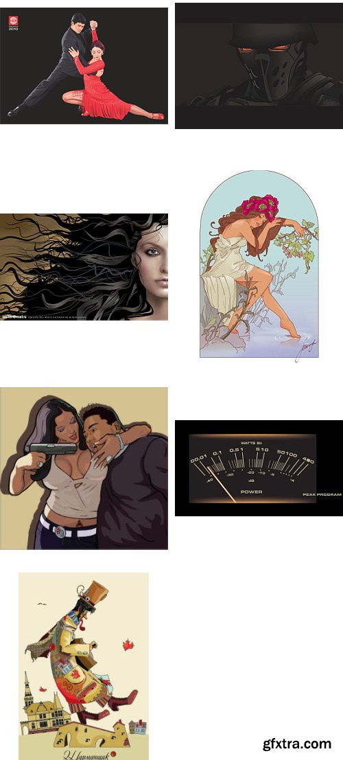 Interesting 81 Vector Works from Russian Designers in AI&amp;CDR