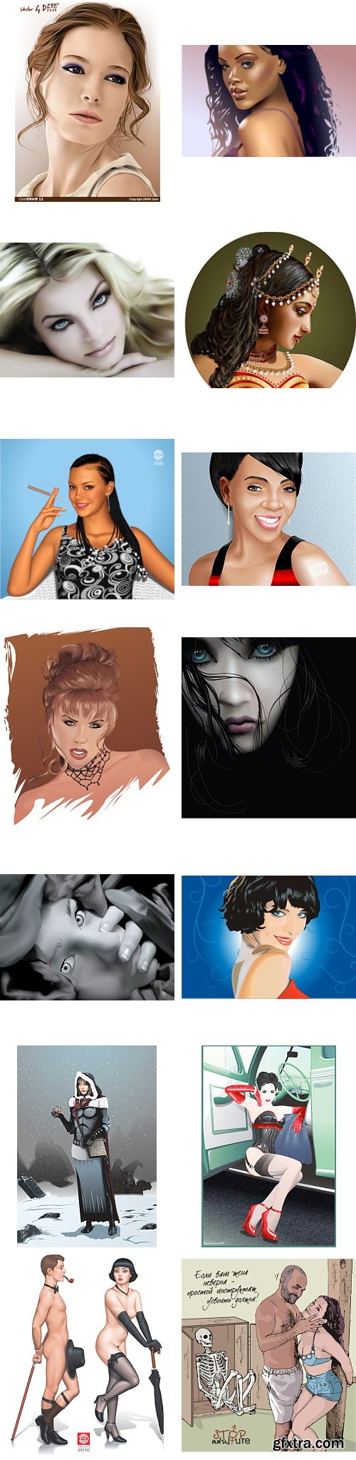 Interesting 81 Vector Works from Russian Designers in AI&amp;CDR