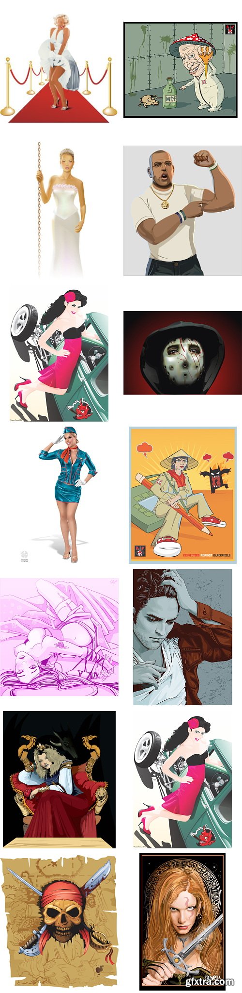 Interesting 81 Vector Works from Russian Designers in AI&amp;CDR