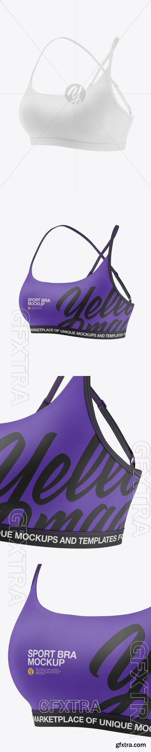 Womens Sports Bra Mockup - Half Side View 95691 Womens Sports Bra Mockup - Half Side View 95691