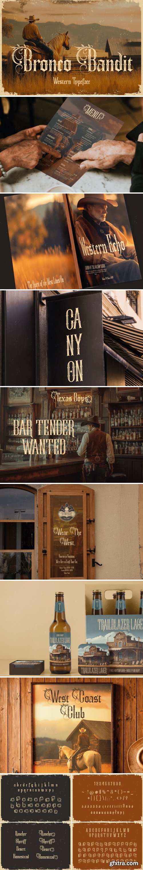 CM - Bronco Bandit - Wild West Typeface 290879652