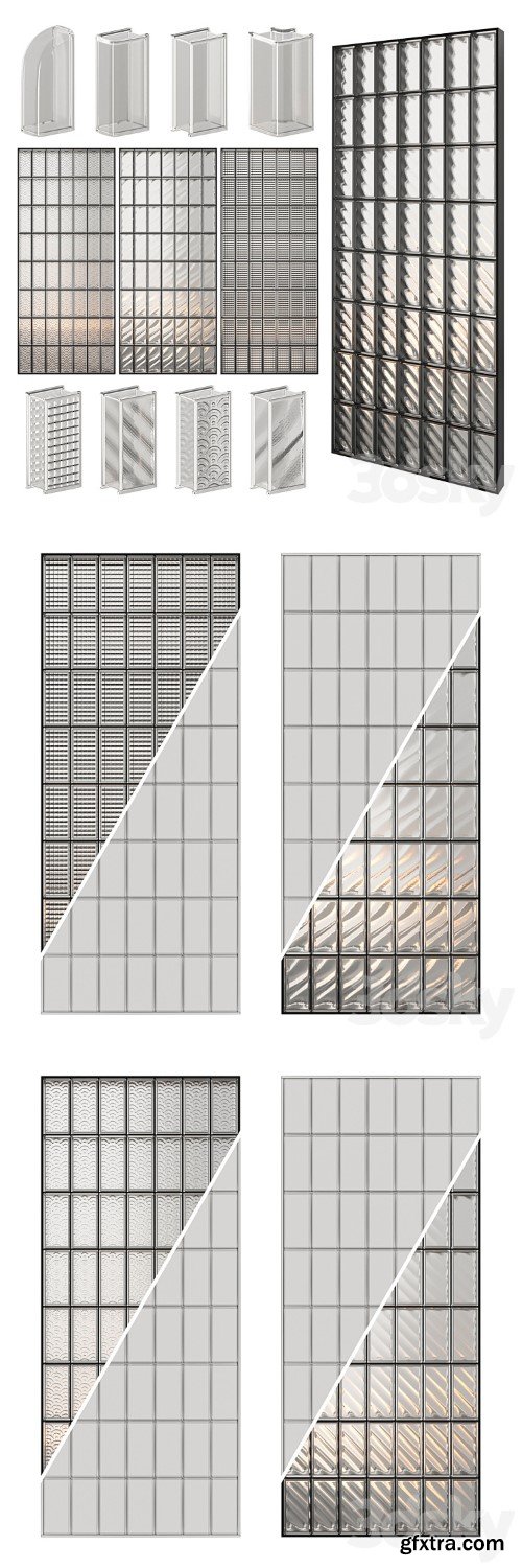 Glass Block Wall 03
