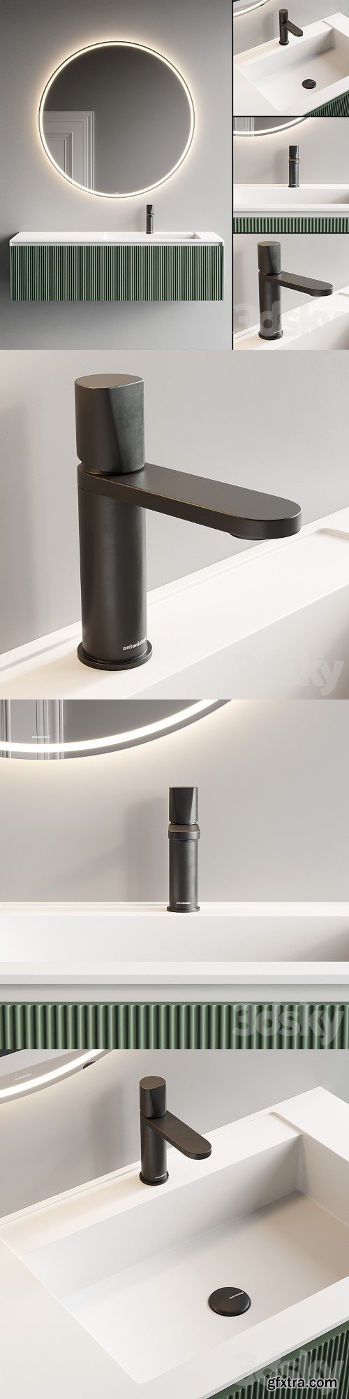 Antonio Lupi Design Binario Vanity Unit Set 1