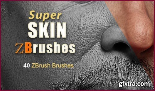 Artstation - Super Skin - 41 ZBrush Brushes Set for realistic Human Skin
