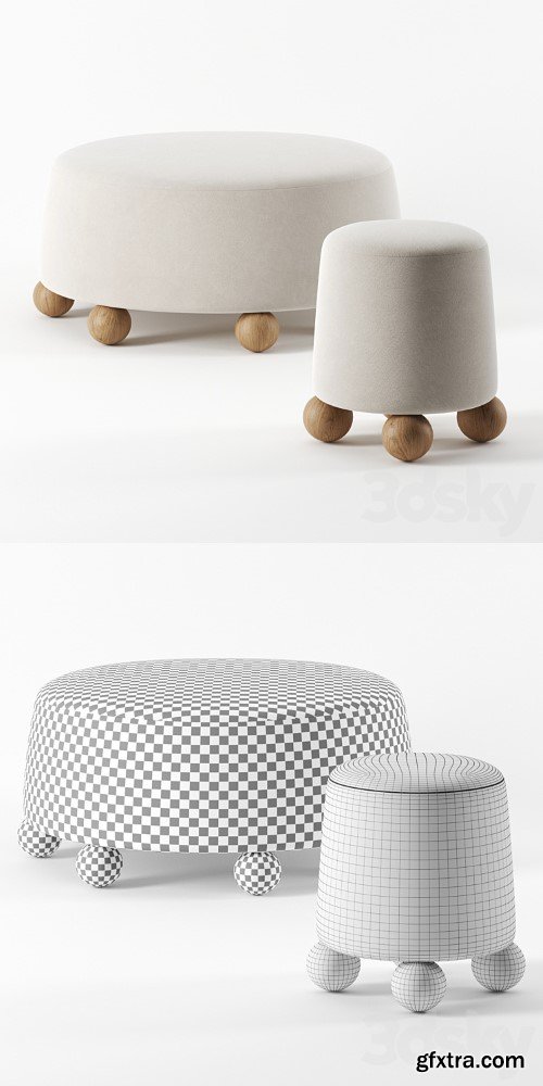 MORRO pouf by Kelly Wearstler