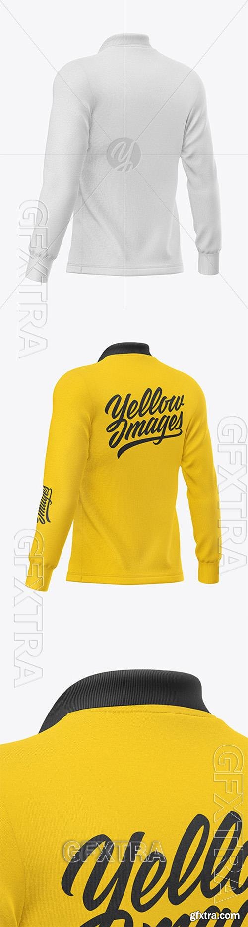 Polo Shirt Mockup - Back Half Side View 91137