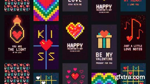 Videohive - Valentines Day Pixel Stories - 50680828