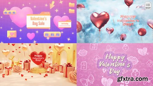 Videohive - Valentines Day Titles Reveal Pack - MOGRT - 50630878