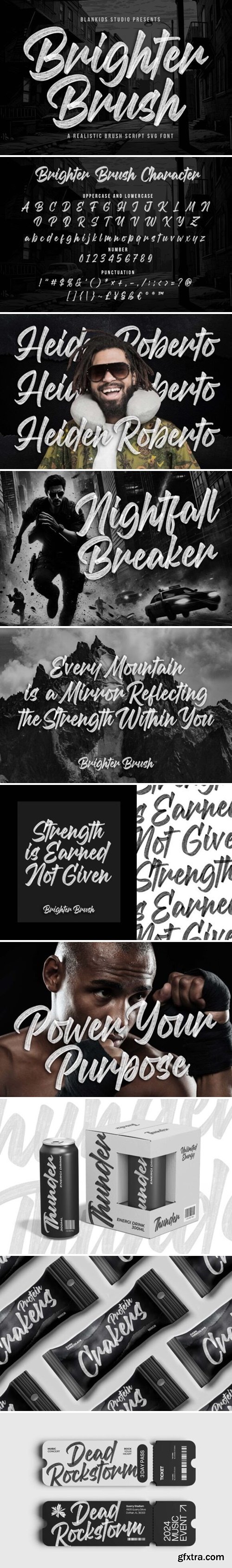 CM - Brighter Brush a Realistic SVG Font 290873291