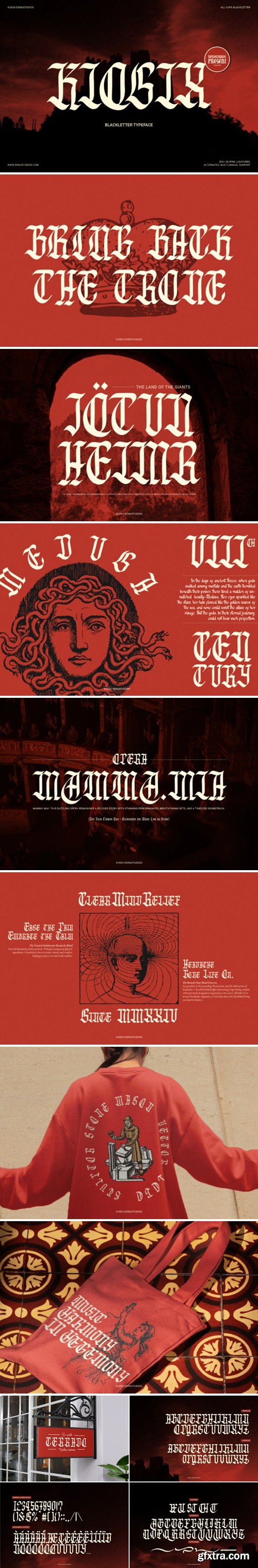 CM - Kiosix | Blackletter Typeface 290868101