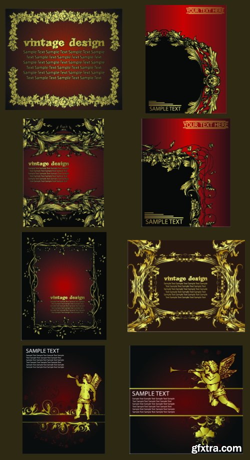 Decorative Vintage Frames 55xEPS Decorative Vintage Frames 55xEPS