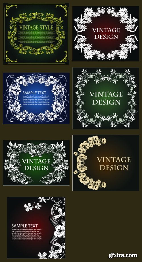 Decorative Vintage Frames 55xEPS Decorative Vintage Frames 55xEPS