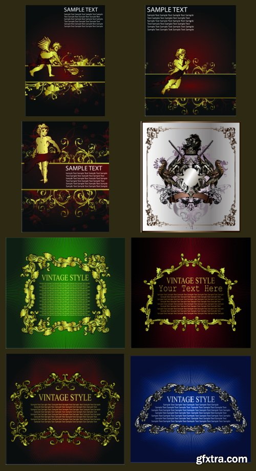 Decorative Vintage Frames 55xEPS Decorative Vintage Frames 55xEPS