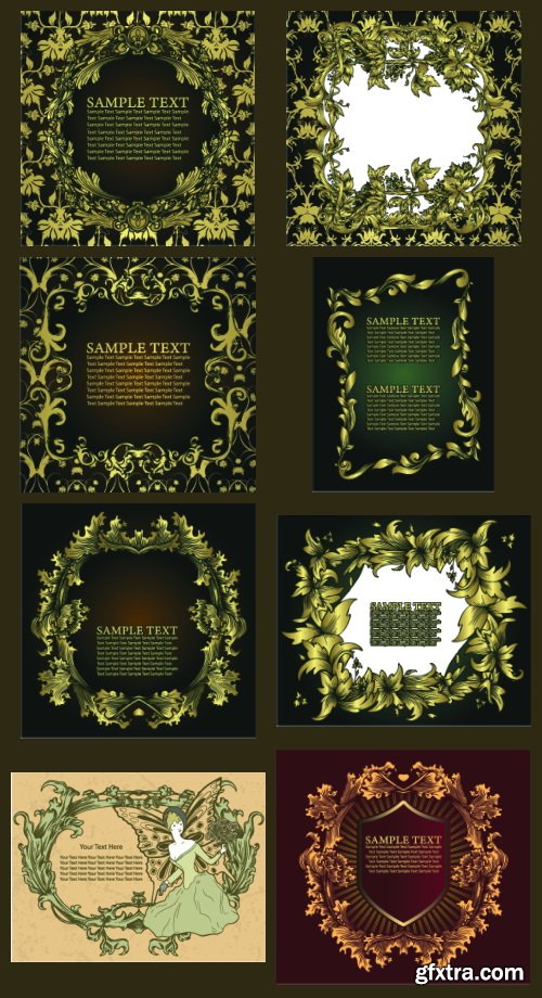 Decorative Vintage Frames 55xEPS Decorative Vintage Frames 55xEPS