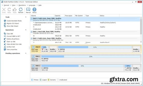 NIUBI Partition Editor 10.2 Technician WinPE