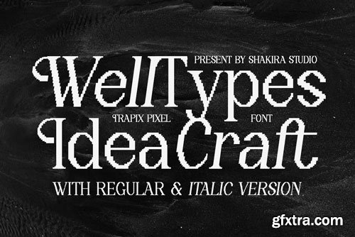 CreativeMarket - Trapix - A Unique Pixel-Style Serif - 290890009