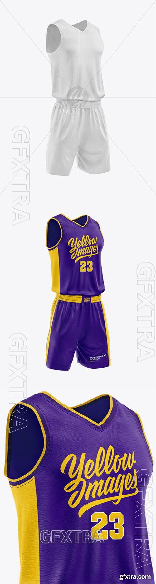 Basketball Kit Mockup - Half Side View 88942 Basketball Kit Mockup - Half Side View 88942