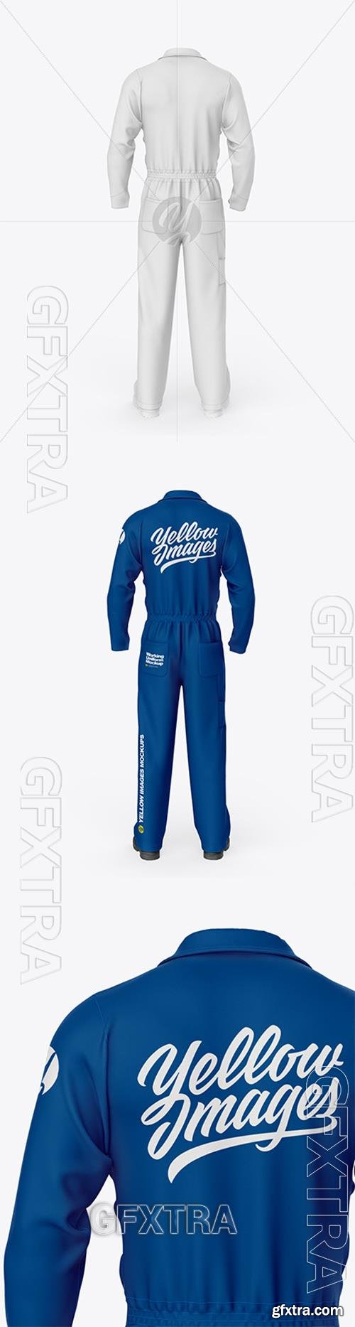 Worker Uniform (Coveralls) Mockup Back View 89577