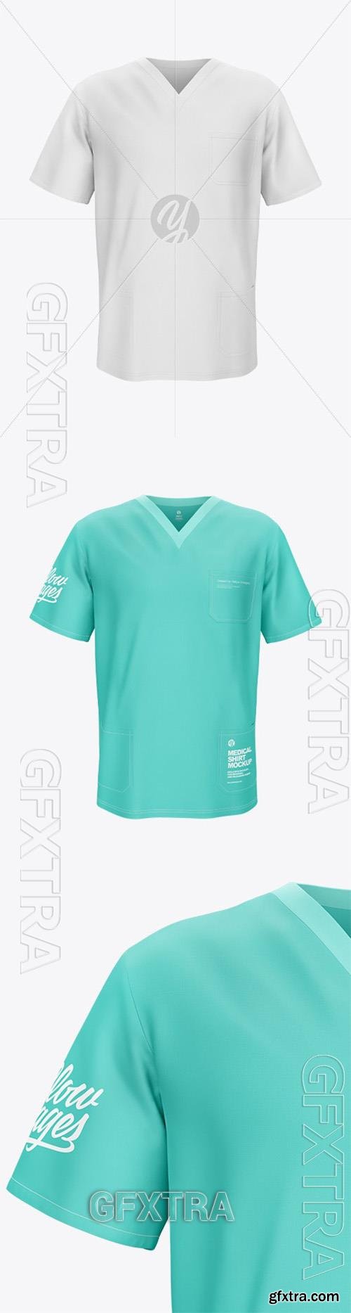 Mens Medical Shirt Mockup - Front View 90967