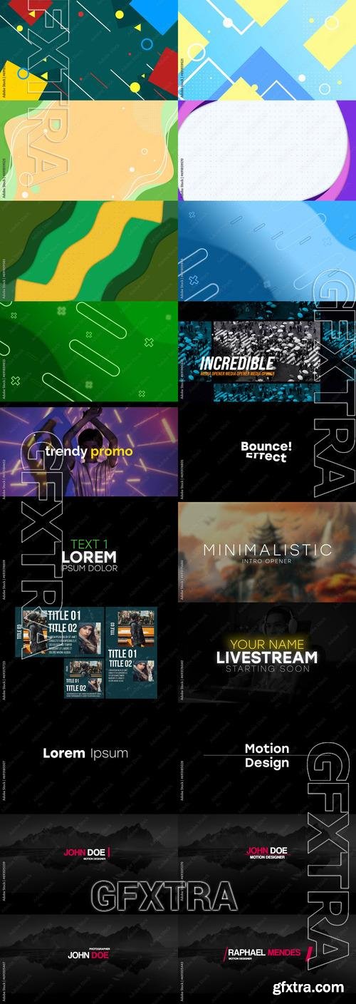 20 Video Effects and Elements for Premiere Pro by Adobestock Bundle 13